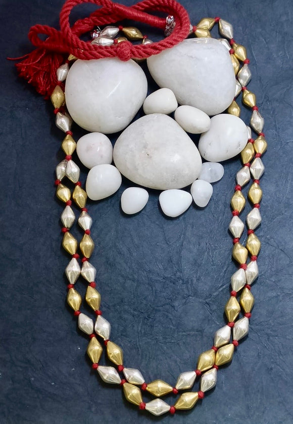 Elaichi Beads Silver Necklace