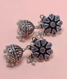 Cutstone Silver Earring