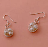 Silver pearls Earrings