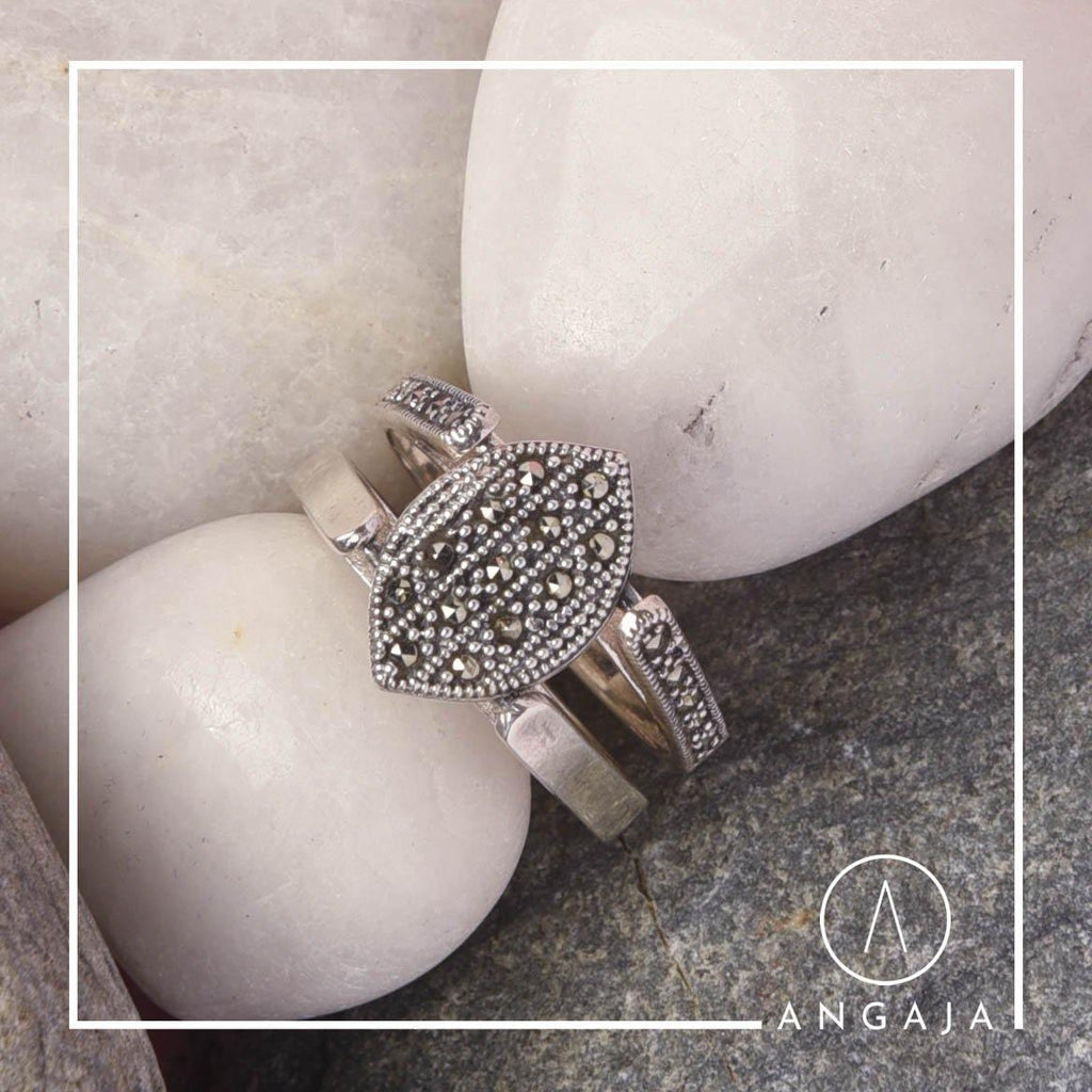 2 Side Silver Ring - Angaja Silver