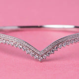 American Diamond Silver Bracelet - Angaja Silver