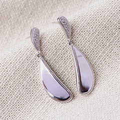 American Diamond Silver Earrings