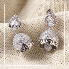 American Diamond Silver Earrings