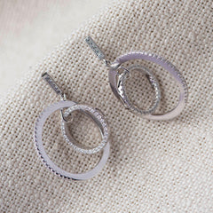 American Diamond Silver Earrings