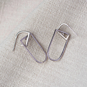 American Diamond Silver Earrings - Angaja Silver