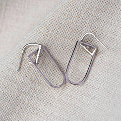 American Diamond Silver Earrings
