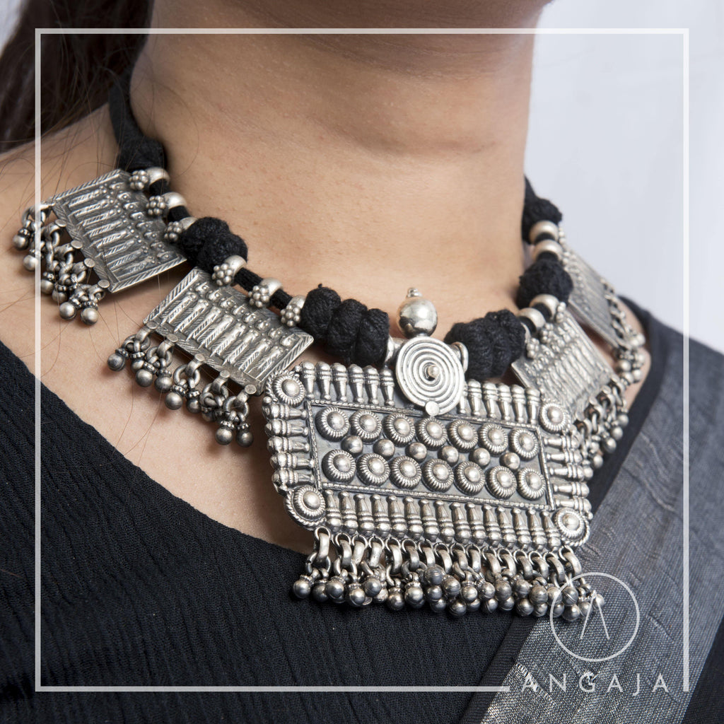 Antique Tribal Silver Necklace - Angaja Silver