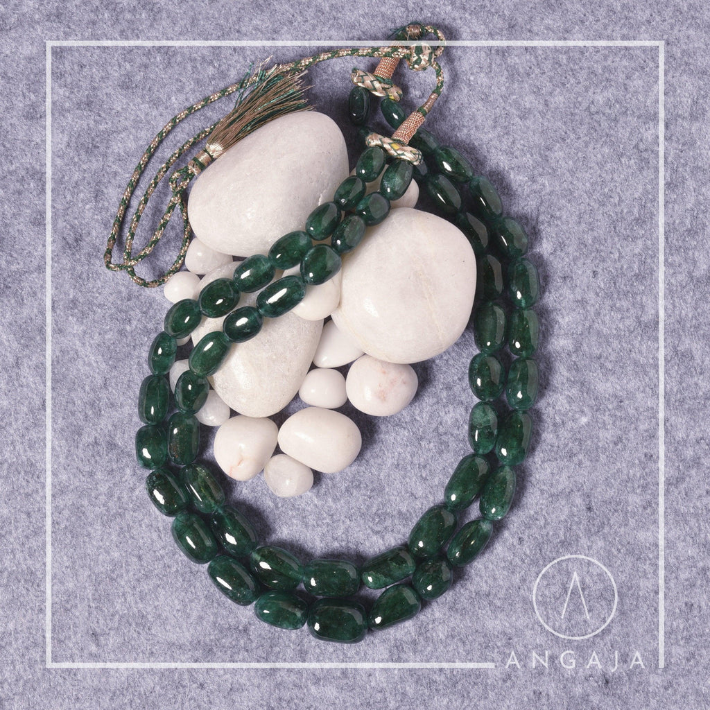 Barial Emerald Mala - Angaja Silver