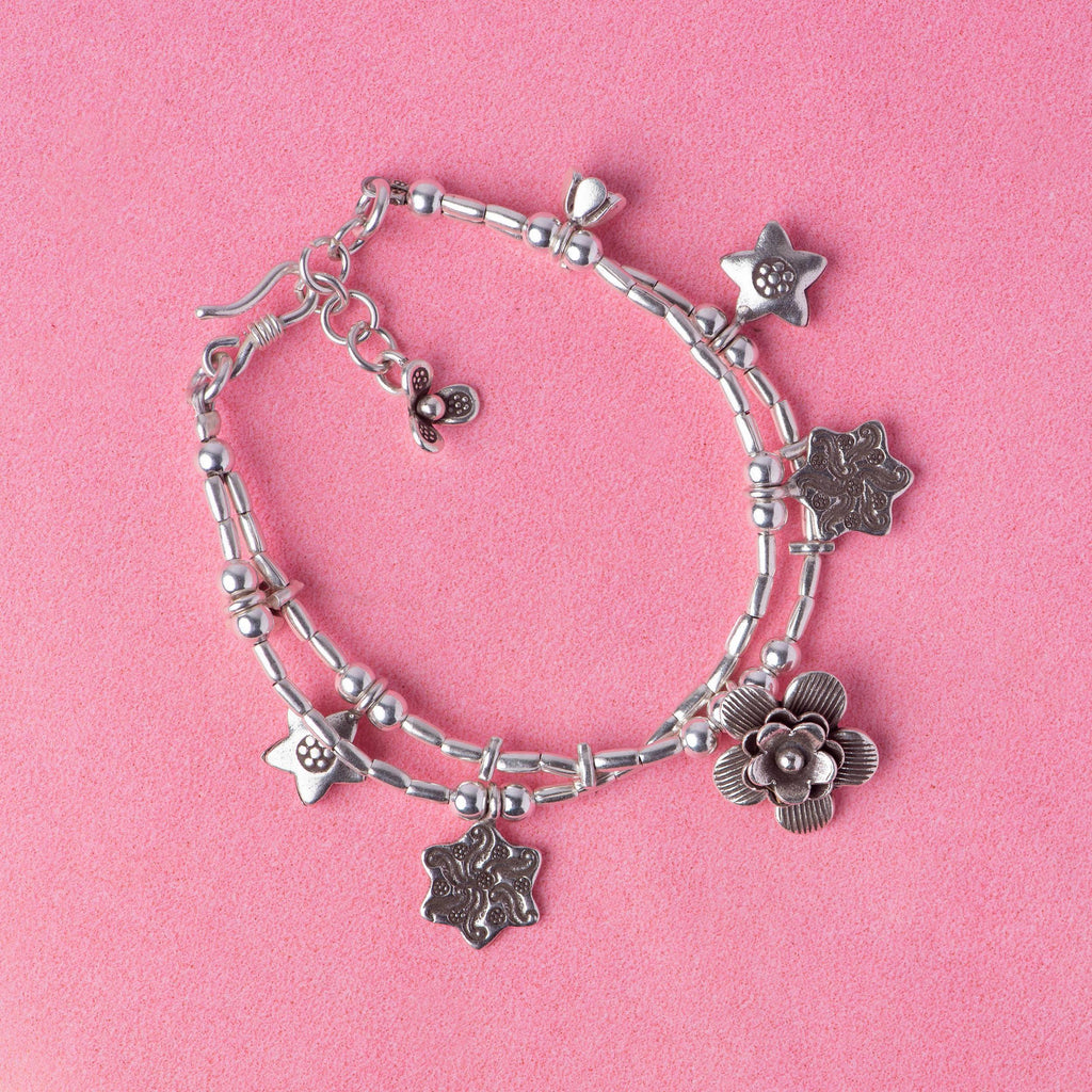 Charms Silver Bracelet - Angaja Silver