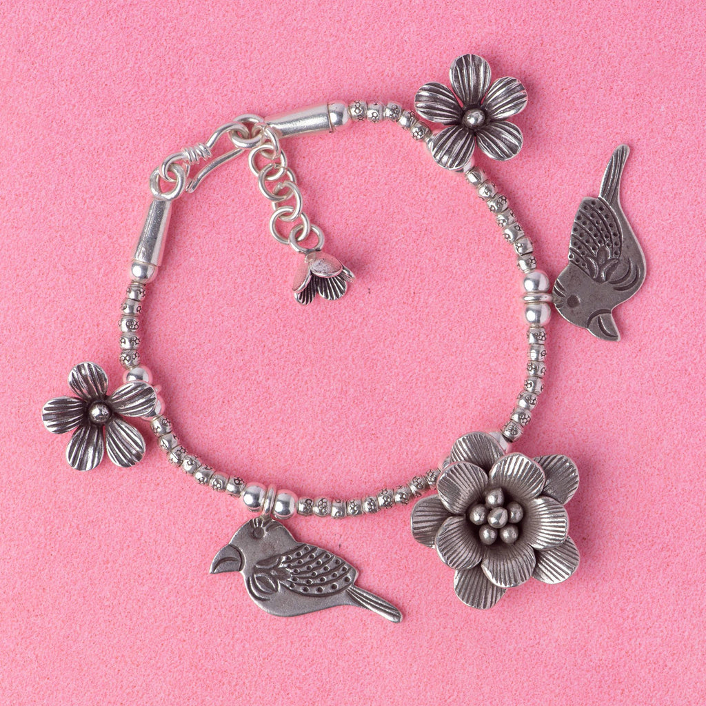 Charms Silver Bracelet - Angaja Silver