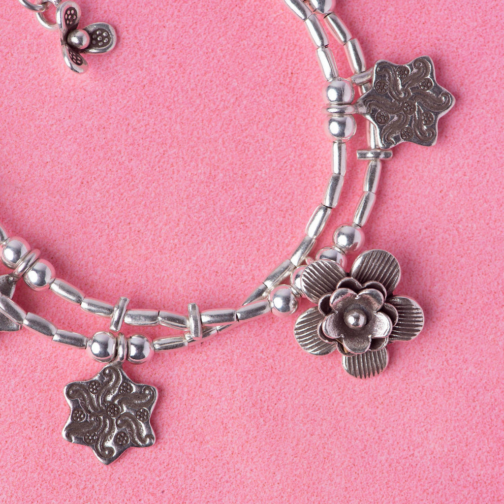 Charms Silver Bracelet - Angaja Silver