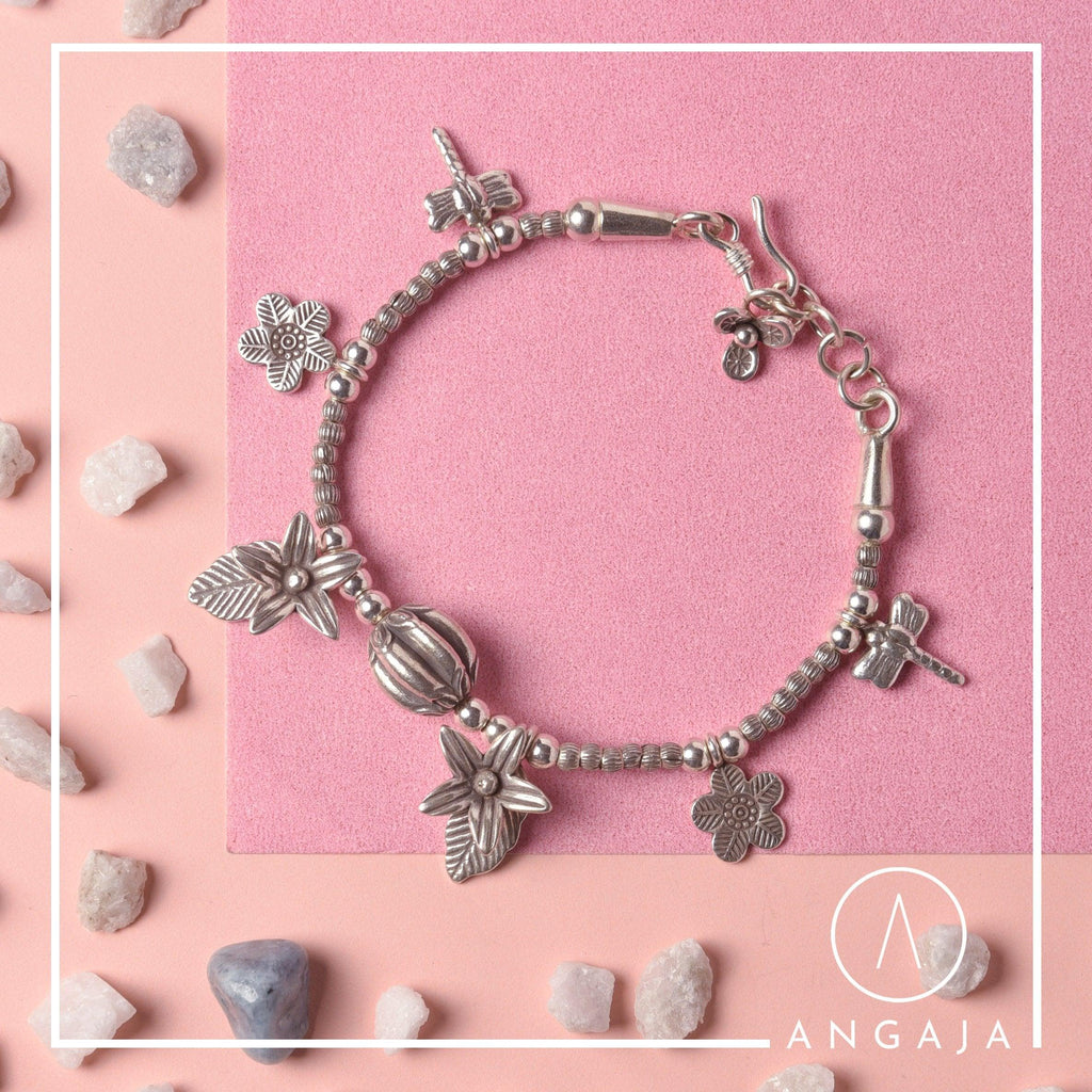 Charms Silver Bracelet - Angaja Silver