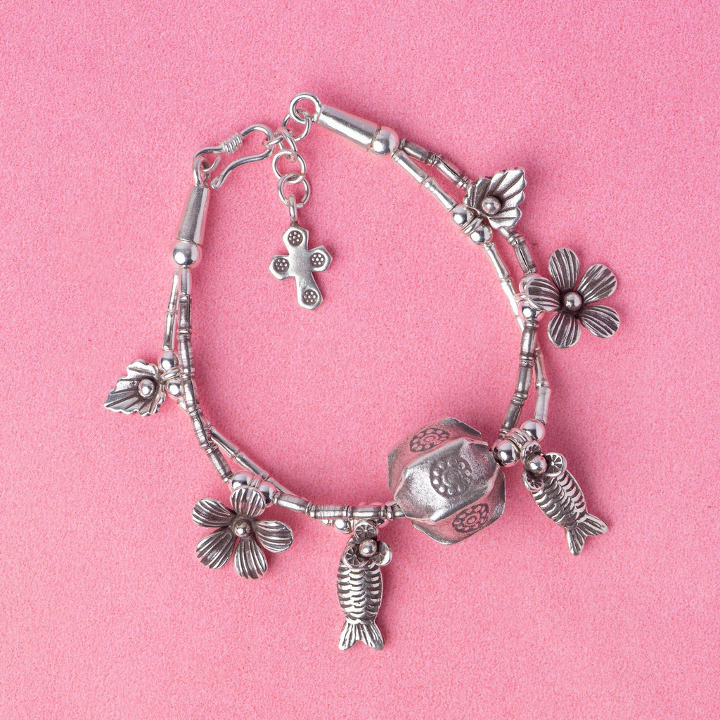 Charms Silver Bracelet - Angaja Silver