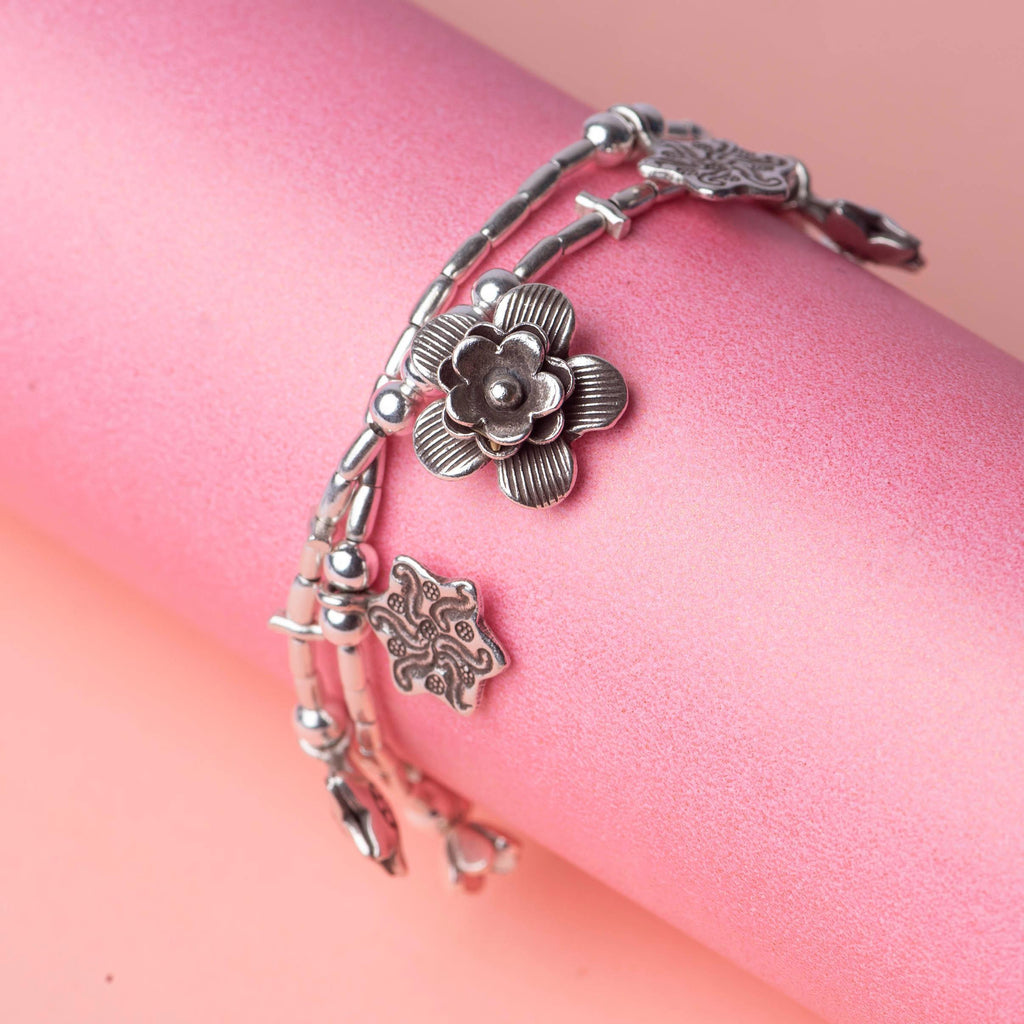 Charms Silver Bracelet - Angaja Silver