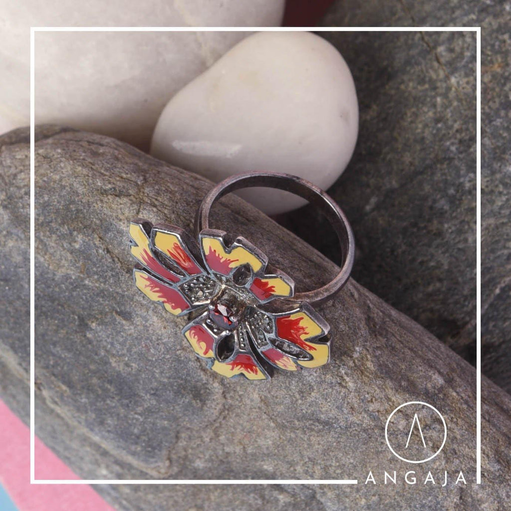 Cocktail Silver Ring - Angaja Silver