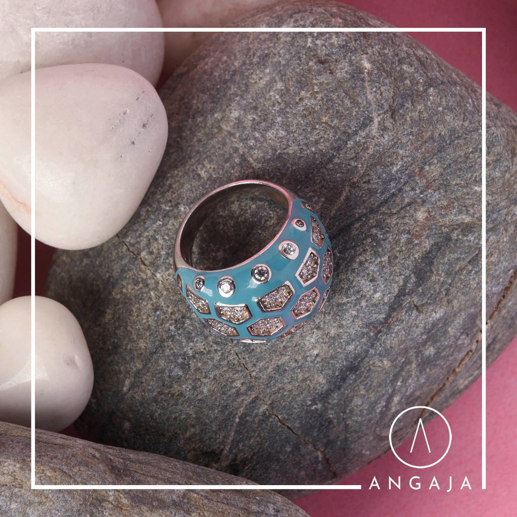 Cocktail Silver Ring - Angaja Silver