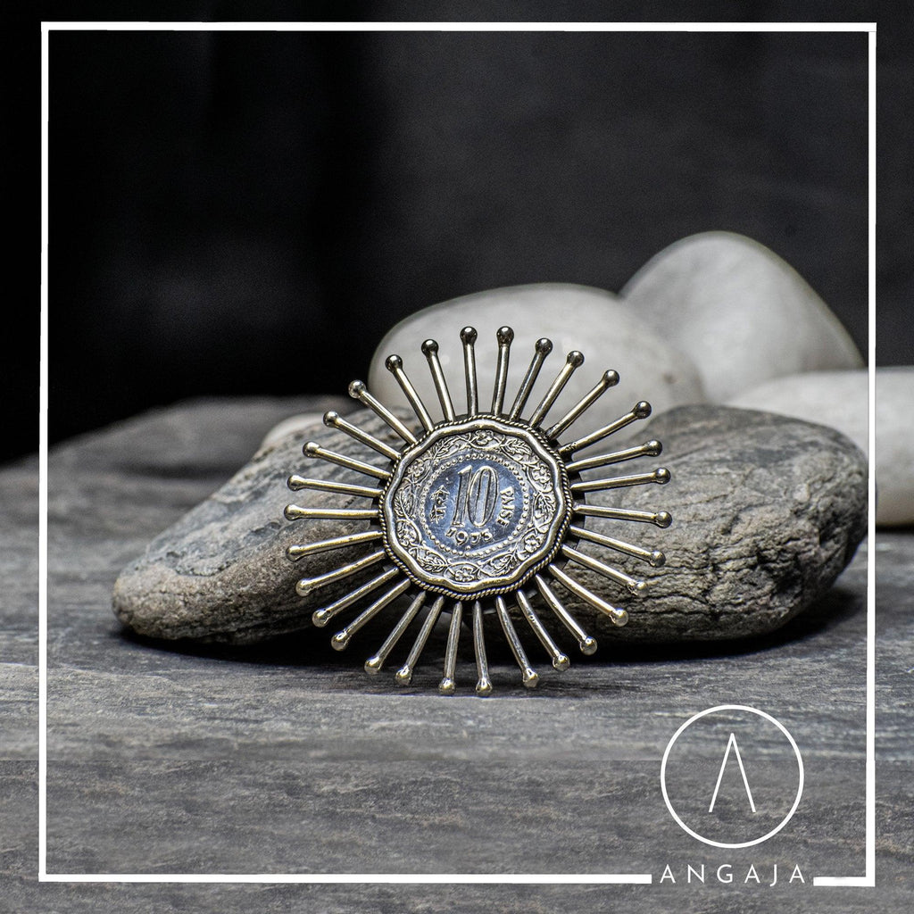 Coin Silver Ring - Angaja Silver