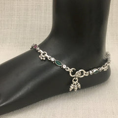 Cut Stone Anklet - Pair