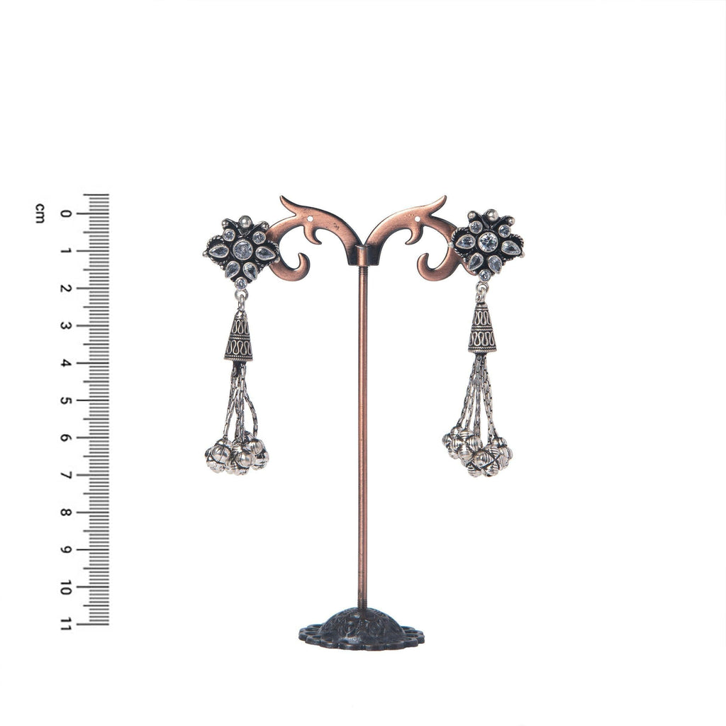 Cut Stone Earring - Angaja Silver