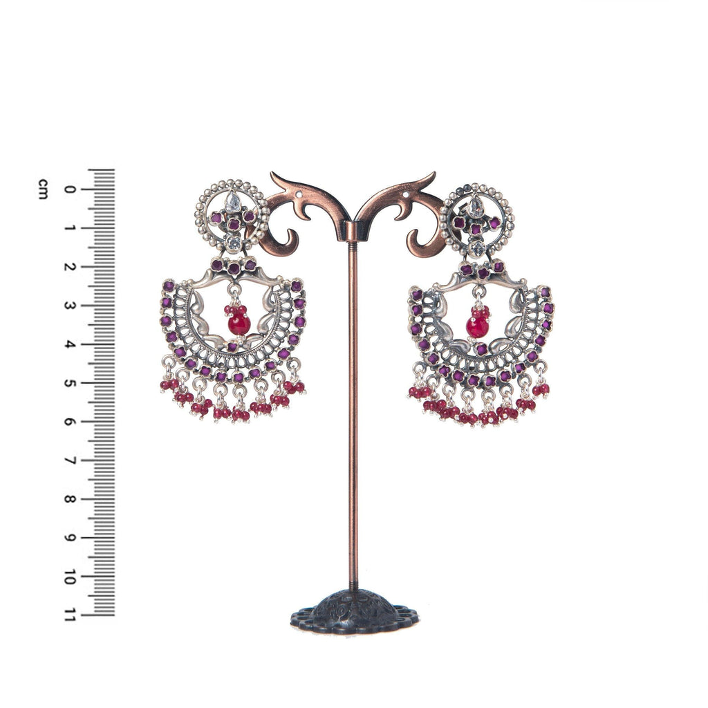 Cut Stone Earring - Angaja Silver