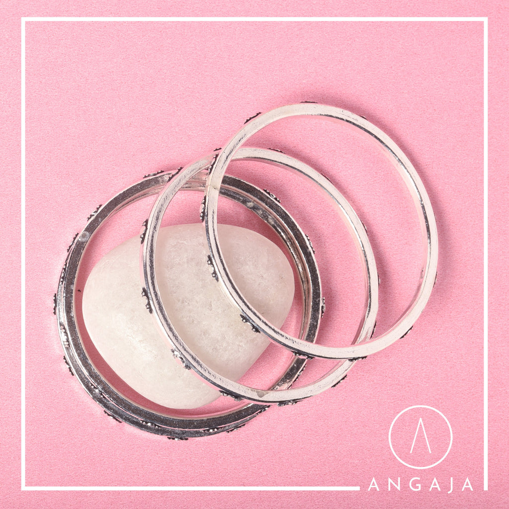 Silver Bangles - Angaja Silver