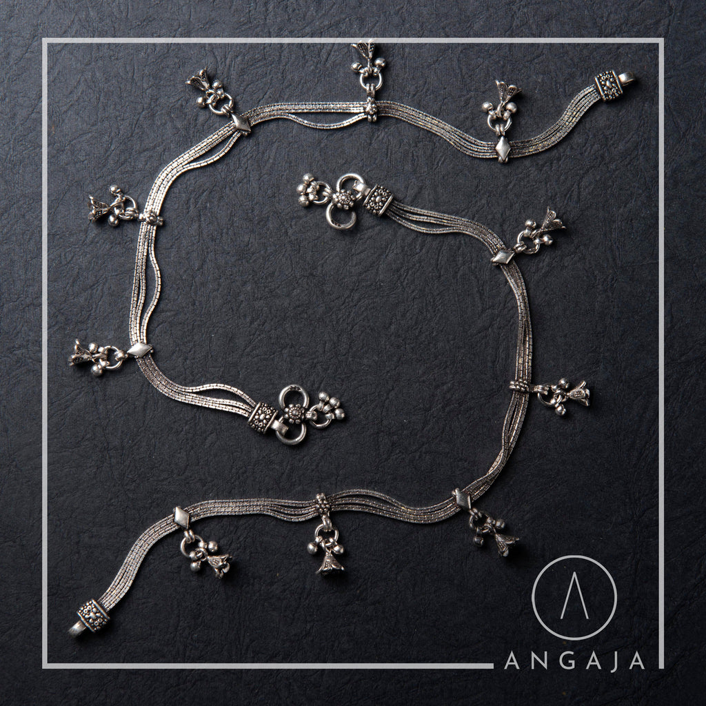 Silver Pajeb / Anklet - Angaja Silver