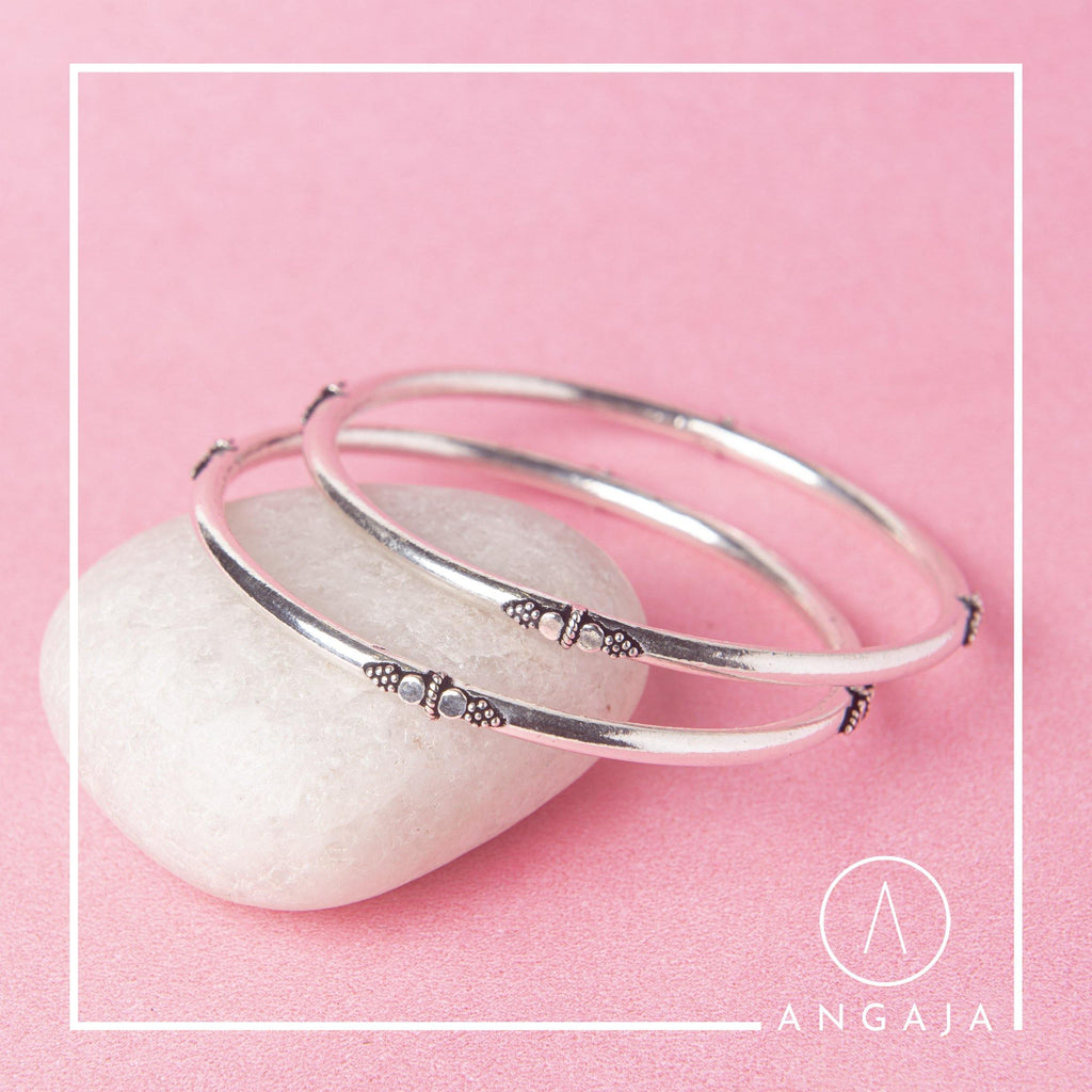 Silver Bangles - Angaja Silver