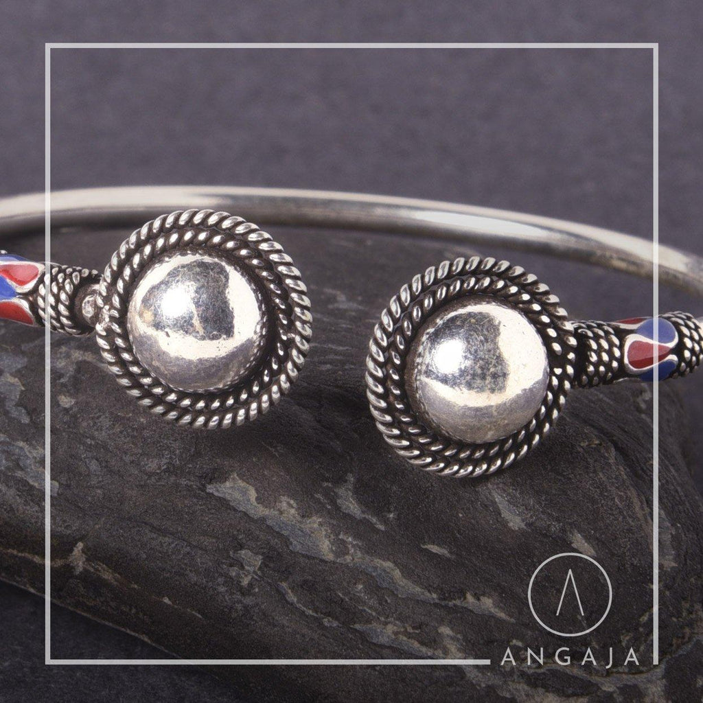 Enamel Bracelet - Angaja Silver