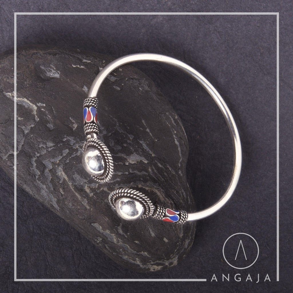 Enamel Bracelet - Angaja Silver