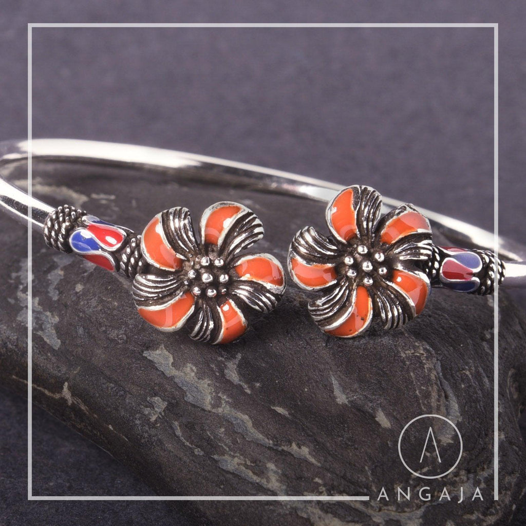 Enamel Silver Bracelet - Angaja Silver