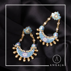 Enamel Silver Earrings