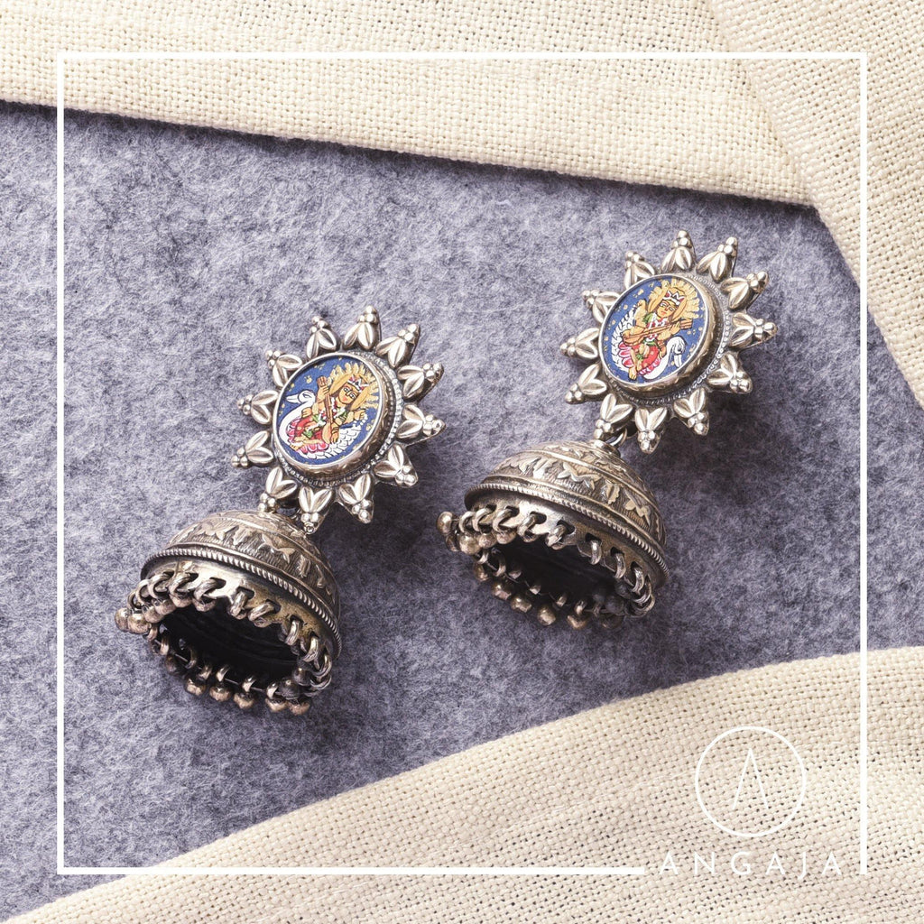 Flower Silver Studs - Angaja Silver