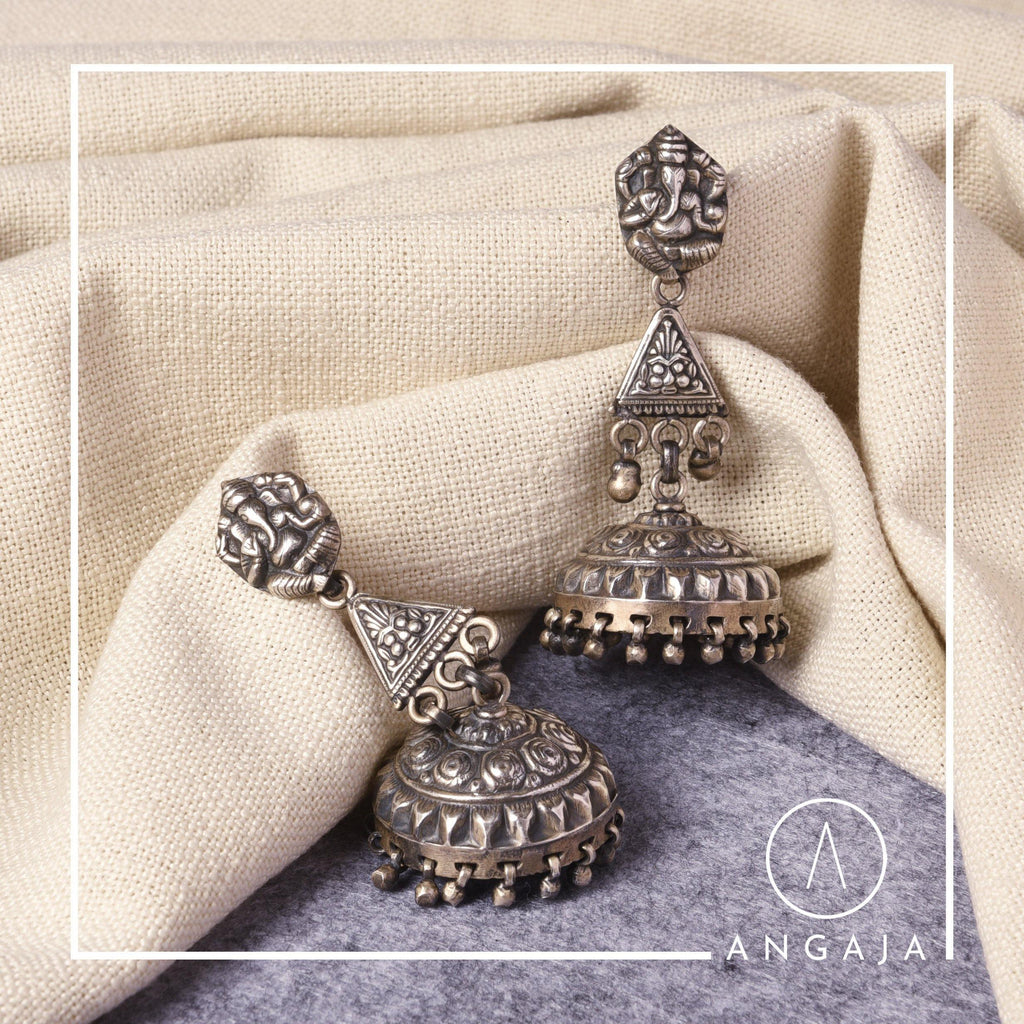 Ganesh Jhumka - Angaja Silver