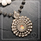 Ganesha Pendant Silver Necklace - Angaja Silver