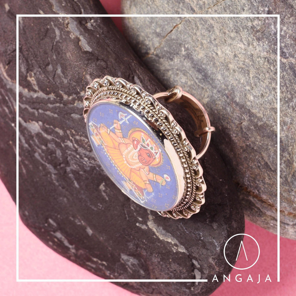 Ganesha Silver Ring - Angaja Silver