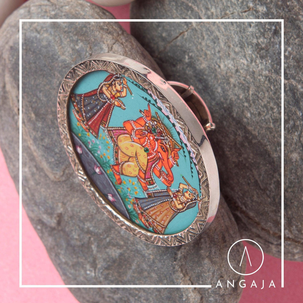 Ganesha Silver Ring - Angaja Silver