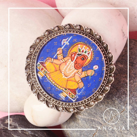 Ganesha Silver Ring - Angaja Silver