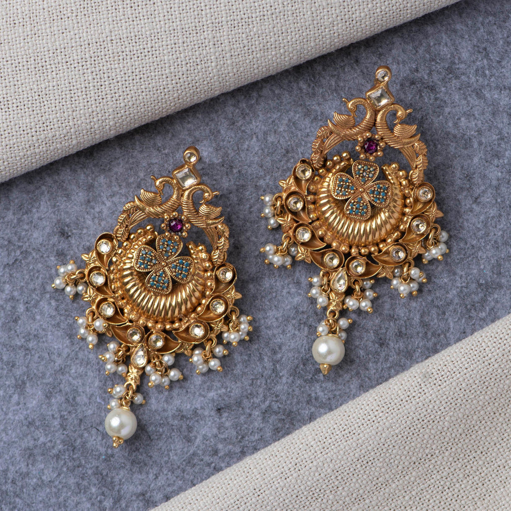 Gold Plated Silver Earrings - Angaja Silver