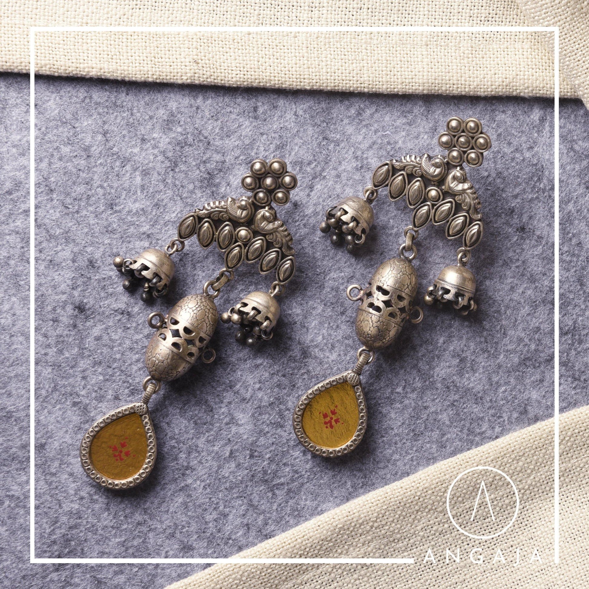 Hand Painted - Angaja Silver