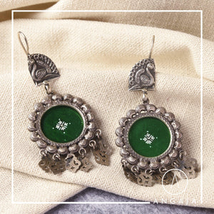 Hand Painted silver earring - Angaja Silver