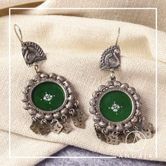 Hand Painted silver earring