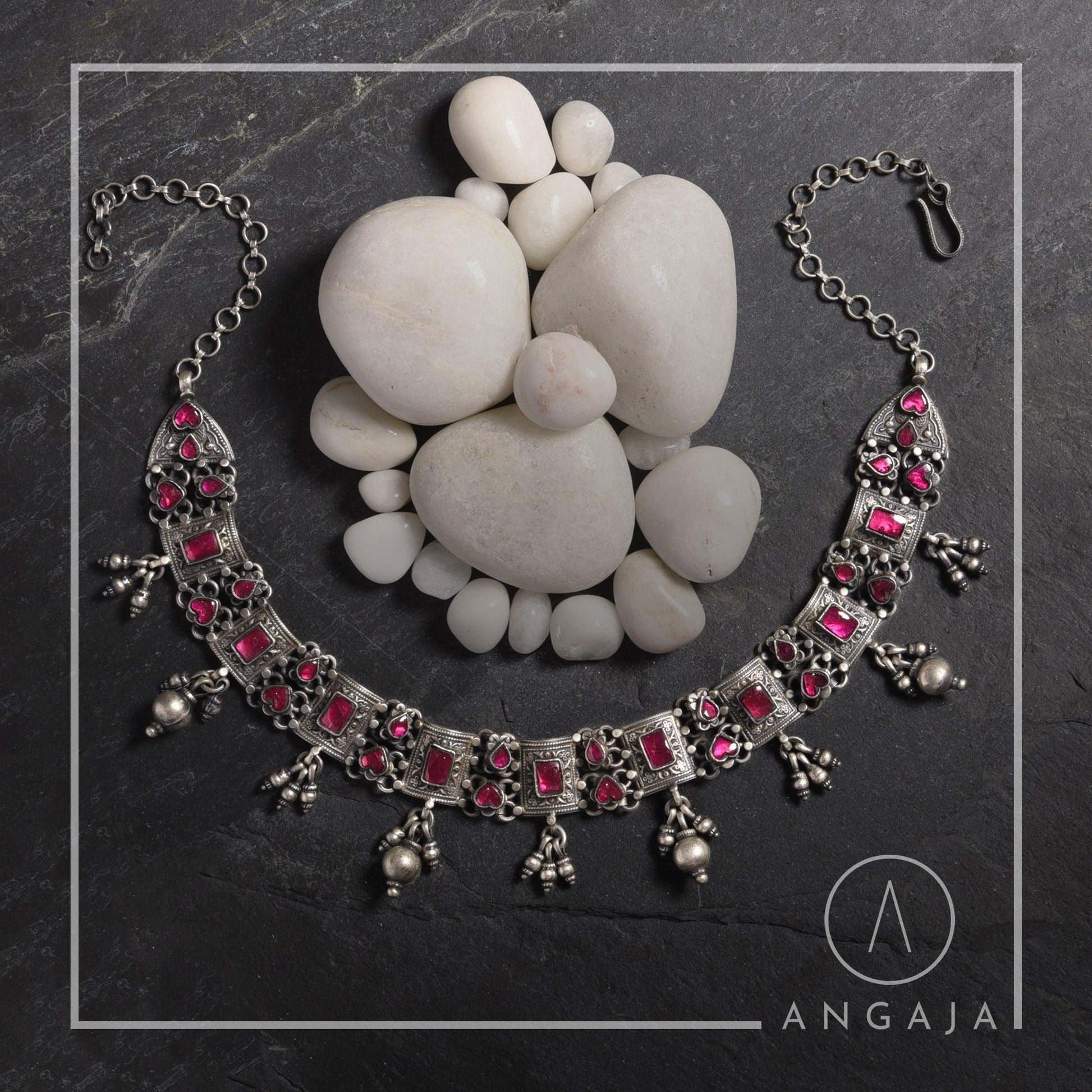 Jadau Silver Choker - Angaja Silver