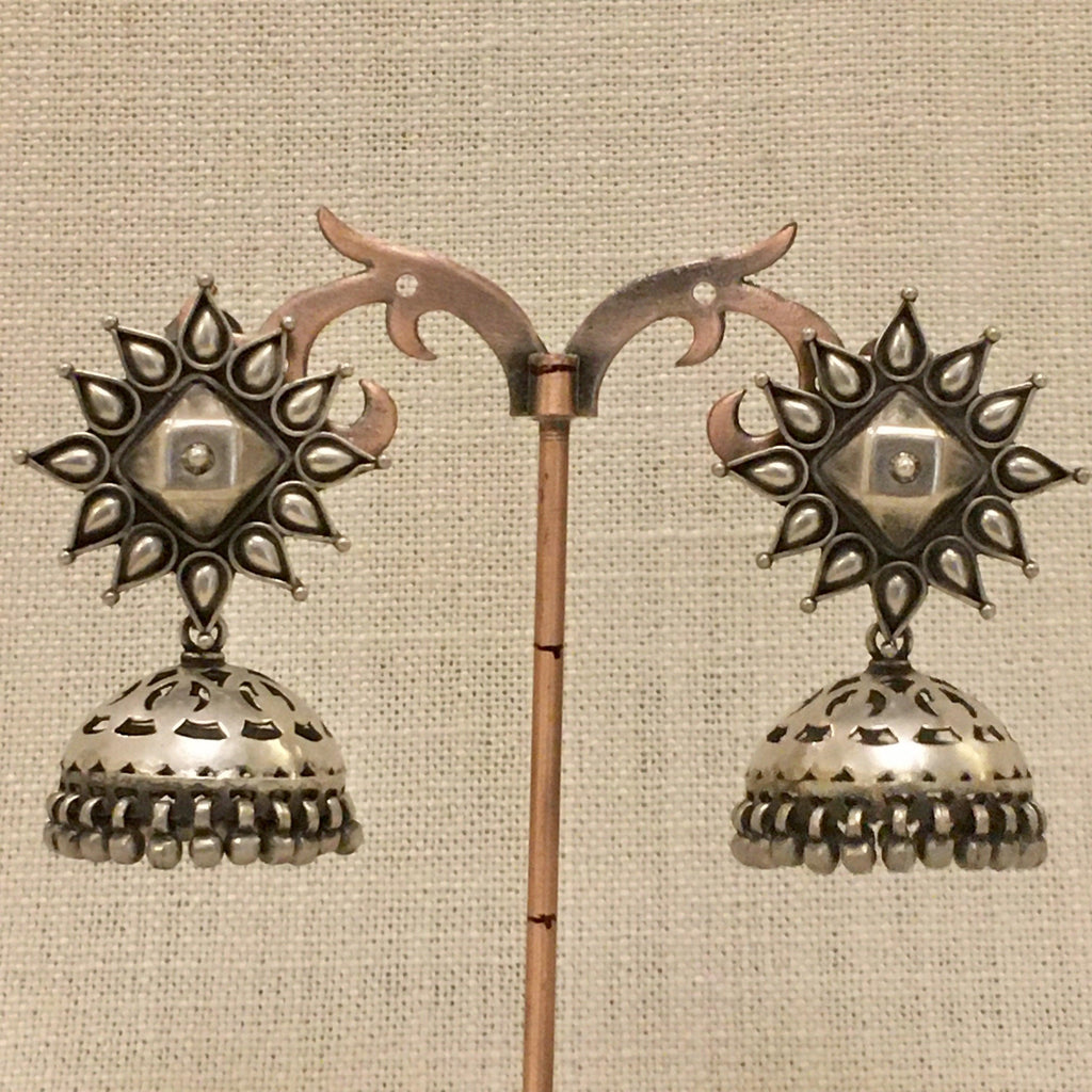 Jhumka - Angaja Silver