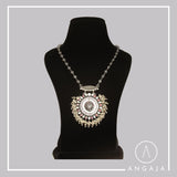Jodhpuri Kundan Silver Necklace - Angaja Silver
