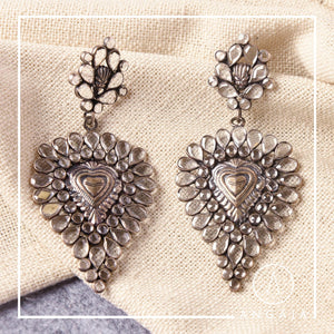 Kundan Earrings - Angaja Silver