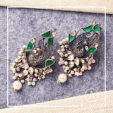 Kundan Earrings - Angaja Silver
