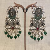Kundan Royale Earrings - Angaja Silver