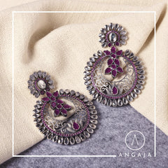 Kundan Silver Earrings