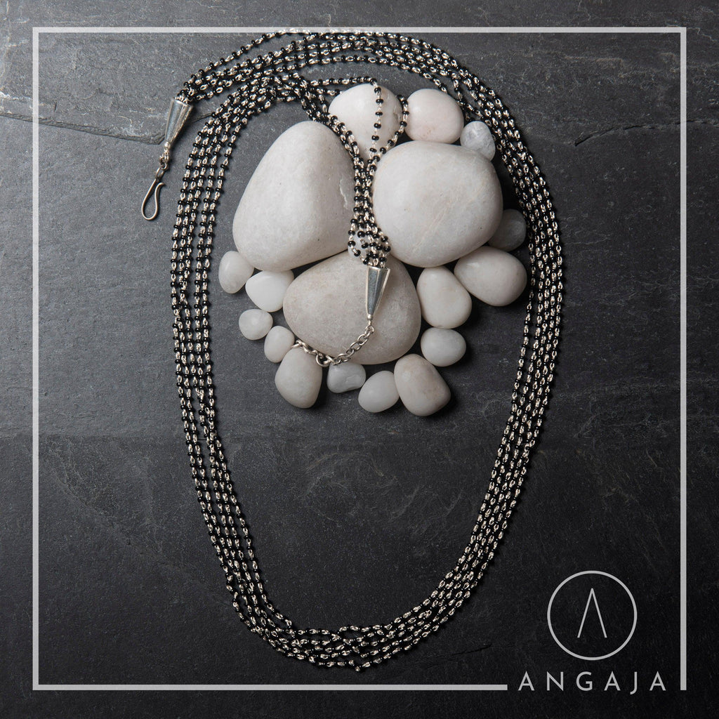 Mangalsutra Silver Necklace - Angaja Silver