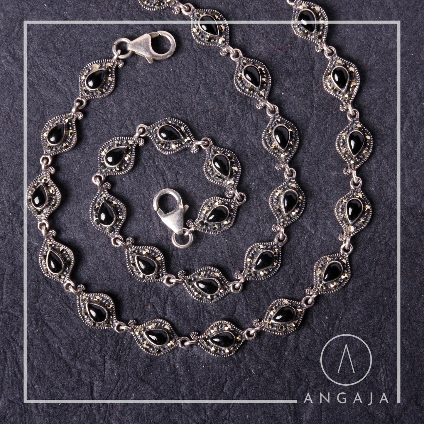 Marcasite Silver Anklet Pajeb - Angaja Silver